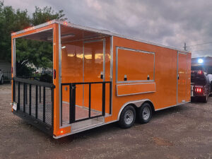 Image of an orange food truck