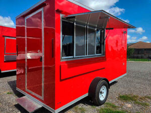 Image of a red food truck
